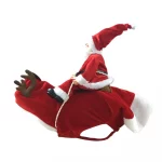 french bulldog santa claus riding deer christmas costume