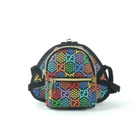 frenchies community rainbow monogram dog backpack